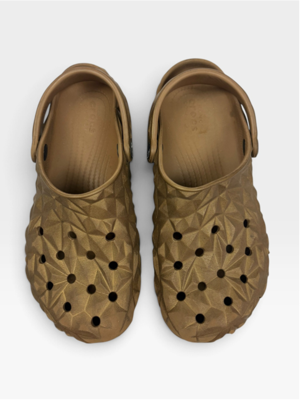 Crocs Classic Metallic Geometric Clogs Gold/Bronze W 10/M 8